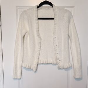 SHEIN Cream Button-Up Cardigan